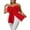 Red, variant on Mikilon Women Bowknot Bralette Tops Solid Color off Shoulder Blouse