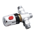 thumbnail image 2 of Válvula Mezcladora Termostática, Acero Inoxidable De Alto Estándar De 4/5 Pulgadas Con Perilla De Plástico Para Control De Temperatura Del Agua Solar De Ducha, 2 of 12