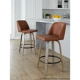thumbnail image 6 of LumiSource Grey Toriano 26" Fixed-Height Counter Stool - Set of 2, 6 of 11
