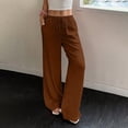 thumbnail image 5 of Pants for Women Cotton Linen Embroidered Wide Leg Pants Spring and Summer Loose High Waist Straight Casual Pants, 5 of 6