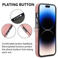 thumbnail image 2 of Nalacover Slim Case for iPhone 12 Pro, Skin Friendly PU Leather Soft Lining Cover, Lightweight TPU Shockproof Plating Buttons Camera Lens Protection Case for iPhone 12 Pro, Pink, 2 of 11