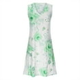 thumbnail image 4 of Qiopertar Robe d'Été Décontractée pour Femmes, Col en V Sans Manches, Longue Robe en Solde, Livraison Gratuite à Moins de 5$, jusqu'à 90 % de Réduction, 4 of 5