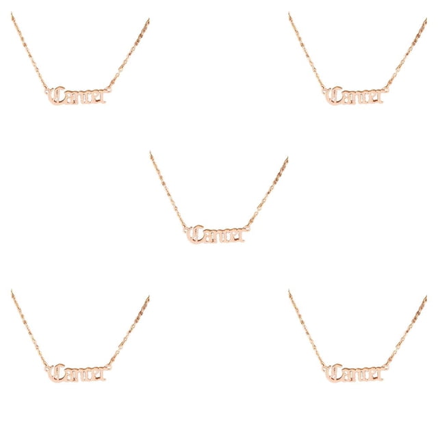 Sonducket Palabra Zodiaco Collar Elegante Cómodo con Tarjeta de Exhibición Joyería Cadena Encanto Colgante para Amante Festival Regalos Oro Type2 NO2