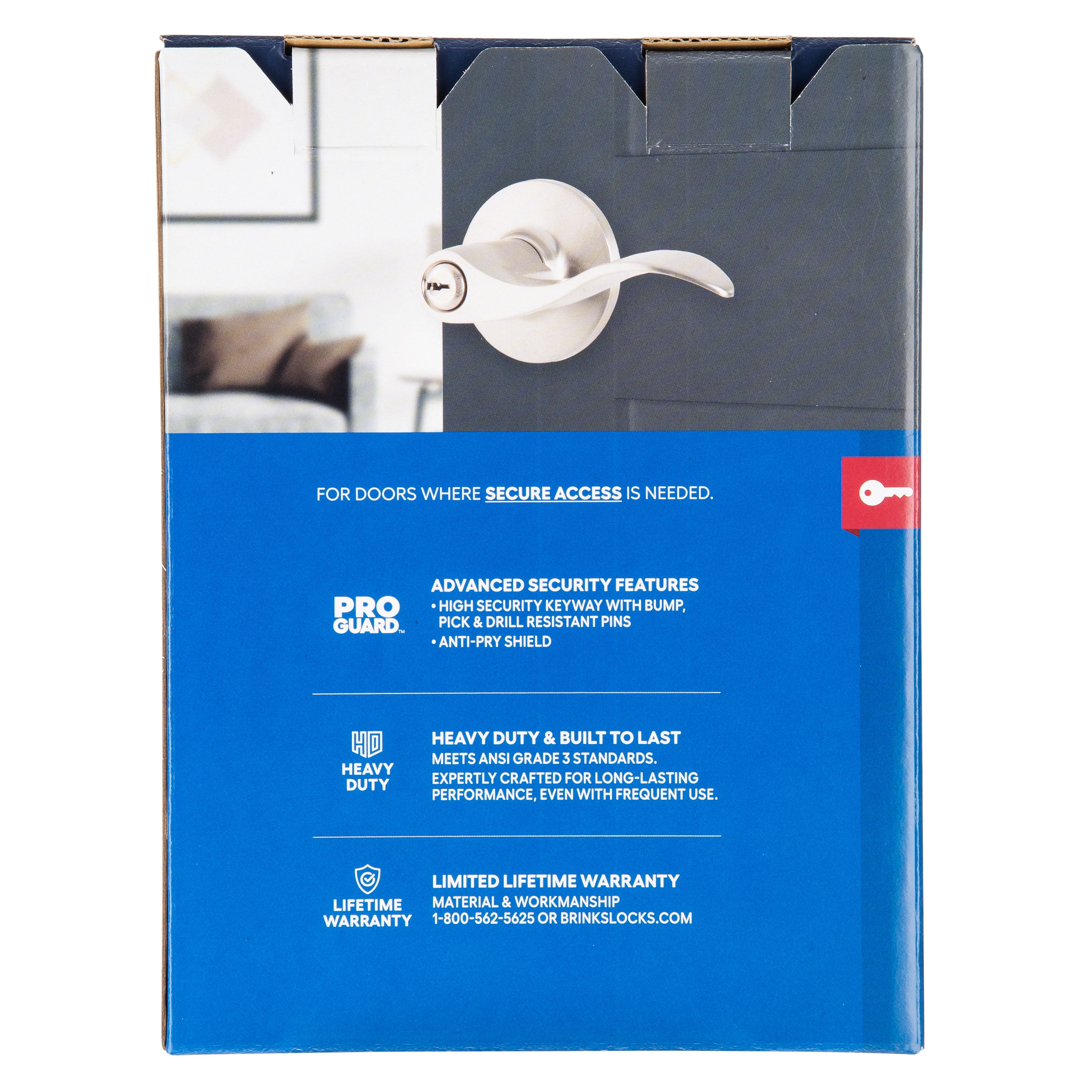 TKGページ Brinks Keyed Entry Modern Wave Style Lever Doorknob with Pro