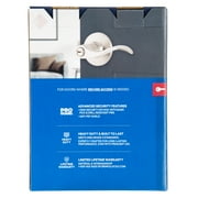 Brinks Keyed Entry Modern Wave Style Lever Doorknob with Pro-Guard, Satin Nickel Finish