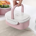 thumbnail image 2 of Under 10 Tableware Portable Wheat Straw Double Layer Thermal Box Lunch Containers for Adults Lunch Boxes for Kids, 2 of 3