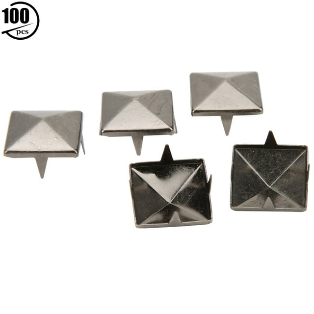 Rivets de Décoration, 100 Pcs Rivets Carrés Pyramide Punk Performance Haut de Gamme