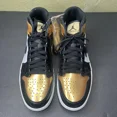thumbnail image 4 of N I-K-E A i r-Jor-dan 1 High Retro Size 9.5 Golf Shoes Metallic Gold Toe DQ0660-002, 4 of 6