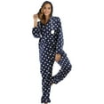 thumbnail image 4 of hotojiny Adult Onesie Pajamas for Women Fleece Hooded Zip up One Piece Pjs Jumpsuit Fuzzy Sherpa Housecoat Winter Cute Sleepwear, 4 of 7