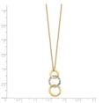 thumbnail image 2 of 14k Two Tone Gold 3 Circle Necklace Pendant Charm Geometric Shape, 2 of 6