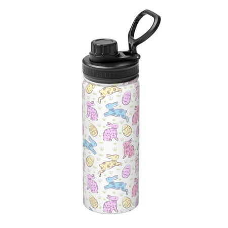 

Xecao Easter Colorful Rabbit for 18oz Sports Insulated Kettle Thermos Flask For Outdoor Fitness Running And Travel Thermos Flask Insulated Water Bottles
