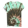 thumbnail image 4 of CHOK Hauts d'Été pour Femmes, T-Shirt Imprimé Teinture sur Nœuds à Col Rond et Manches Courtes, Tunique Décontractée pour Vacances, 4 of 6