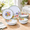 Spring Flower, variant on 12-piece Dinnerware - Sunflower Bird Plates And Set
