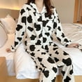 thumbnail image 4 of Pyjama Femme Printemps et Automne Manches Longues Grande Taille Été Cardigan Automne et Hiver Ensemble Maison, 4 of 5