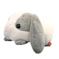 thumbnail image 4 of Muñeco de peluche de , Animal relleno de Pascua, regalos de Pascua, muñeco de conejo de peluche con orejas caídas para regalo de cumpleaños de Gris blanco, 4 of 10