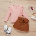 thumbnail image 2 of Durtebeua Baby Girl Clothes Set Long Sleeve Top and Skirt Set Toddler Sweatsuits 12-18 Months, 2 of 6