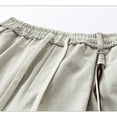 thumbnail image 5 of Men's Casual Cargo Shorts, Elastic Drawstring Waist with Multi-Pockets, Relaxed Fit Lightweight Streetwear Shorts for Men Everyday Casual Wear Beige M, 5 of 6