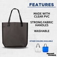 thumbnail image 2 of Savanna Clear Plastic Tote Bags Set of 10, Bulk Pack - Perfect for Employees, Students, And For Everyday Use - Smoke, 2 of 5