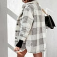 thumbnail image 6 of Wiyuqeen Shacket Jacket Women Plaid Long Sleeve Shirts Flannel Lapel Button Down Casual Tartan Coats Fall Boyfriend Blouse, 6 of 6