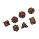 thumbnail image 4 of Juego de dados huecos de 7 Uds., dados de Metal poliédricos con esqueleto de cobre fino para juegos de mesa, oro rojo, 4 of 9