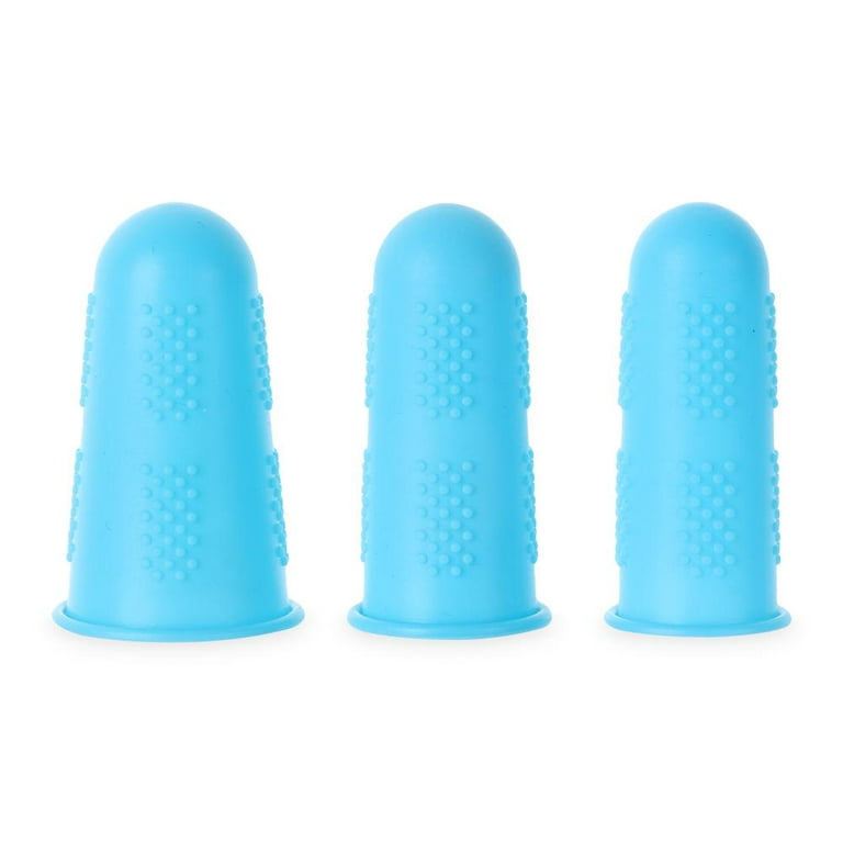 5Pcs Rubber Finger Tips Silicone Finger Cover Pads for Quilting Embroidery  Knitting Finger Protectors Sewing Thimble Supplies