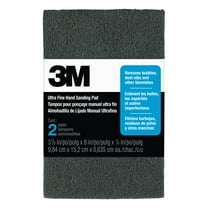 3M Hand Sanding Pads, 7448, 00 & Ultra Fine, 3 7/8 in x 6 in x 1/4 in, 2 Pads