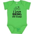 thumbnail image 3 of Inktastic I Love Biking with Grandpa Boys or Girls Baby Bodysuit, 3 of 5