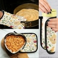 thumbnail image 5 of Yayeee Oven Mitts and Pot Holder Set of 4 Heat Resistant Kitchen Gloves Baking Hot Pad, Birds Tea Time, 5 of 5