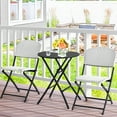 thumbnail image 4 of Patiojoy 3PCS Patio Rattan Furniture Set Outdoor Chairs & Coffee Table Wicker Bistro Table Set for Balcony Lawn Garden, 4 of 10