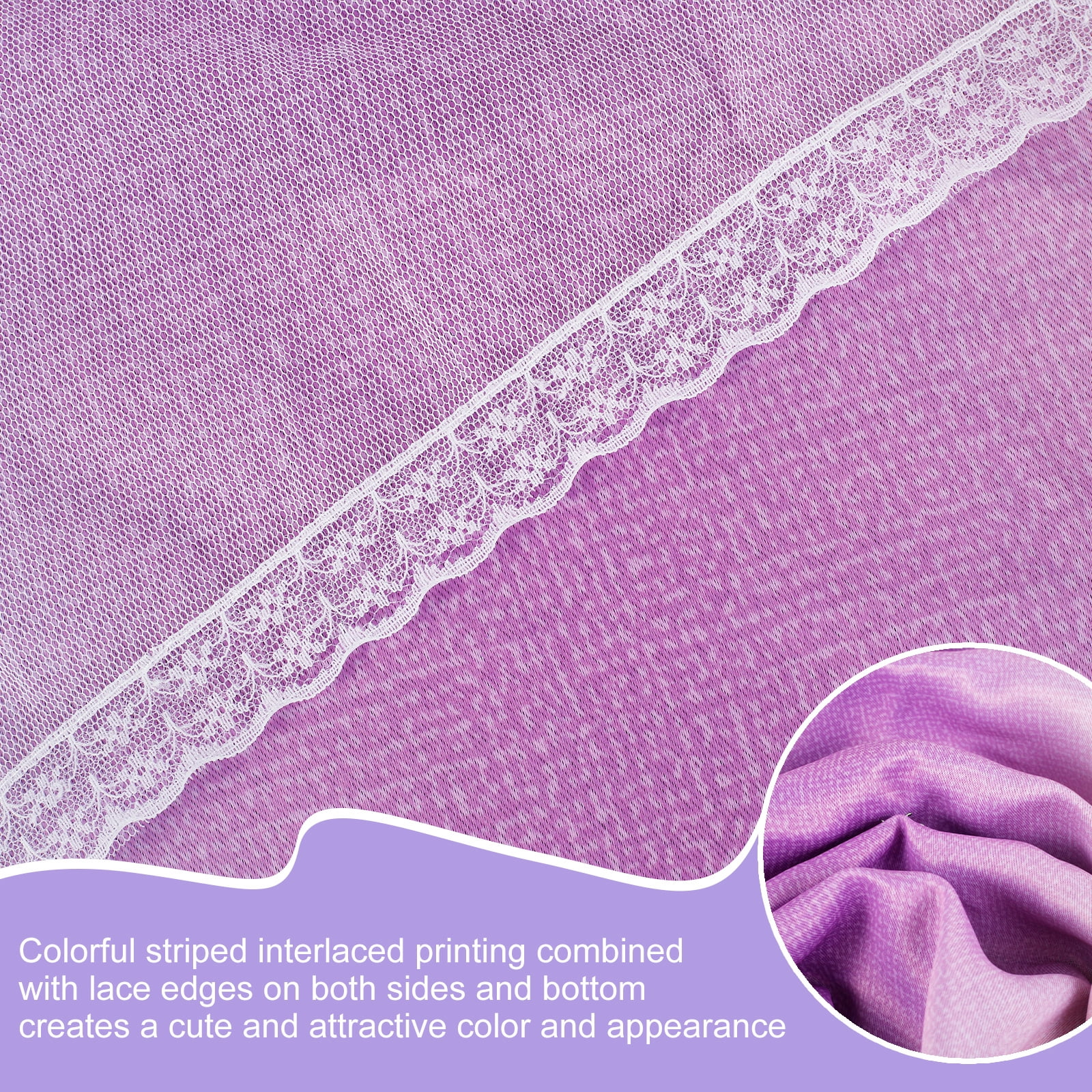 Dznils Star Ombre Printed Grommet Sheer Blackout Curtain Panel Set, 4 Piece, Purple, 52" W x 72" L