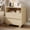 Natural, variant on Aufeile Dresser for Bedroom, 6 Drawer Dresser & Chest of Drawers, 53" Modern Chest of Drawers with Curved Profile Design, Wood Dresser Storage Organizer for Adults, Black