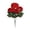 Hot Red, variant on Flowers Lifelike Geranium Begonia Floral Ensemble for Year-Round Beauty in Home Décor, 36x20 cm, White