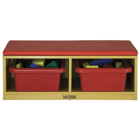 ECR4KIDS Reading Sectional Straight Bench with 2 Trays
