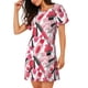 thumbnail image 2 of Fotbe Makeup Bata de Dormir para Mujer con Estampado, Camisón de Algodón de Manga Corta, Ropa de Dormir Casual, 2 of 6