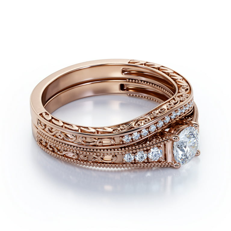 Monogram Infini wedding band, pink gold and a princess-cut diamond -  Categories Q9F94G