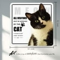 thumbnail image 3 of Pet Cat Metal Tin Sign All Visitors Must Be Approved Poster A House is Not A Home Funny Animal Wall Art Cat Lovers Gift Cat Signs for Birthday Housewarming Home Cafes Bars Sign 12x12 inches, 3 of 7