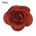 thumbnail image 5 of Hariumiu Foam Rose Head 50pcs 5cm Simulation Rose Head Spray Gold Powder Flower Head Realistic Sawtooth Rose Diy Accessories for Beautiful Crafts Decorations, 5 of 7