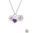 thumbnail image 2 of Delight Jewelry Silvertone In One Ear ''Out the Other'' - Purple Heart Nurse Strong Zoe Necklace, 2 of 4