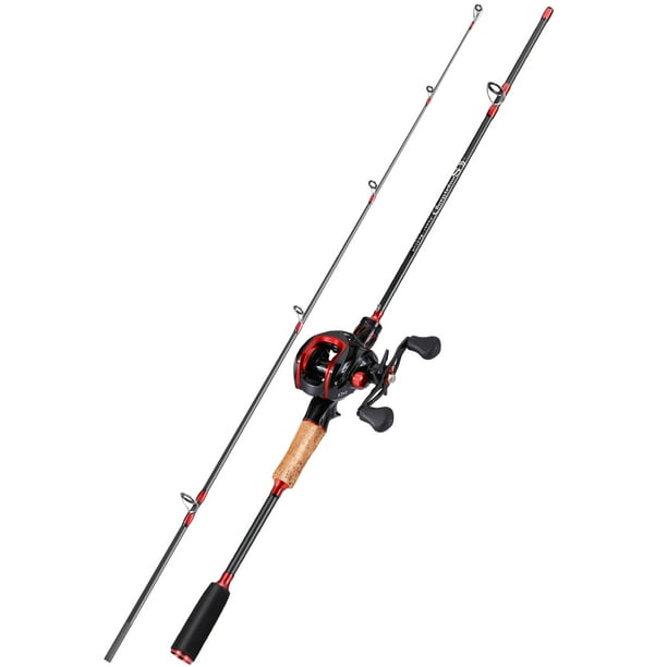 Sougayilang 2 Pc Casting Rod and 17+1 Ball Bearings Baitcasting Reel