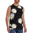thumbnail image 2 of Fotbe Daisies Flowers Men's Camiseta sin Mangas Estampada para Hombres, Playera Casual para Gimnasio, Entrenamiento, Playa-3X-Large, 2 of 7