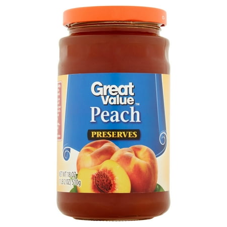 Great Value Peach Preserves, 18 oz