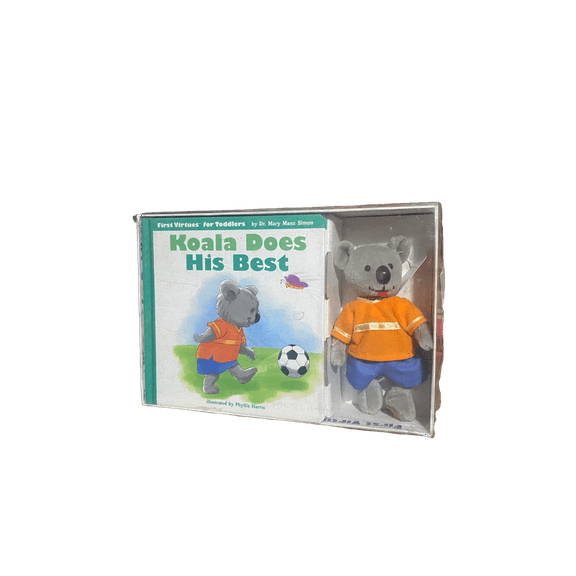 Koala Does His Best Mary Manz Simon Book & Plush Set Gift Rare