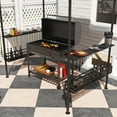 thumbnail image 6 of Outsunny 8' x 5' Grill Gazebo, 2-Tier Outdoor BBQ Gazebo with 2 Side Shelves, Storage Baskets and Ceiling Hook, Dark Gray, 6 of 9