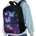 thumbnail image 4 of HUIACONG Galaxy Butterfly Backpack for Middle School Girls Large Capacity Ergonomic Padded Straps Wear‑Resistant for Kids Students 6‑18 Daily Use, 4 of 6