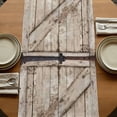 thumbnail image 5 of Texas Star Retro Table Runner, Brown Beige Wooden Berry Vintage Washable Cotton Linen Table Runners 108 Inches Long, Dresser Scarf Runner for Dining/Living Room/Kitchen/Square Tables 13''x108'', 5 of 9
