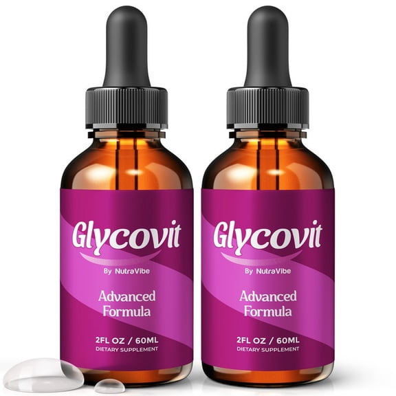 (2 Pack) Glycovit Drops – Daily Liquid Formula with a Clean, Natural Blend to Support Natural Flow, Balanced Levels & Healthy Circulation | Convenient for Consistent Use (60 Servings)