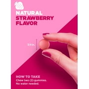 Hair Skin Nails Gummies | 60 Count | Plus Collagen | For Women | Strawberry Flavor | by Pink