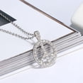 thumbnail image 5 of Peace Sign Pendant Necklace for Women Sterling Silver Clear Cz Ginger Lyne Collection, 5 of 8