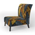 thumbnail image 3 of Designart "Vibrant Leafs landscape" Multi-Color Floral Upholstered Accent Chair - Traditional Arm Chair For Bedroom, 3 of 7