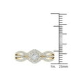 thumbnail image 4 of 1/2 Carat T.W. Diamond Criss-Cross Shank Cluster 10kt Yellow Gold Engagement Ring, 4 of 5